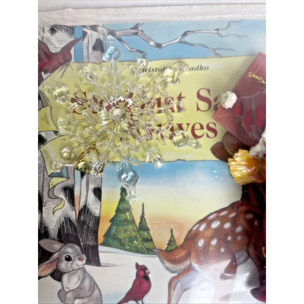 Christopher Radko /Stardust Santa Arrives Woodland Winds Book Ornament Christmas